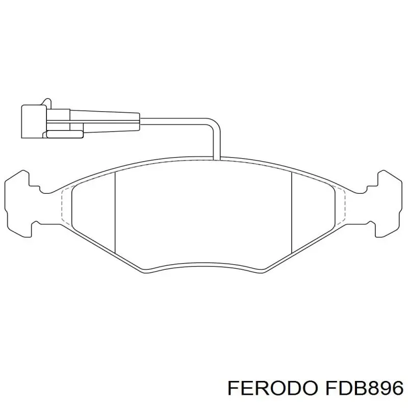 FDB896 Ferodo колодки гальмівні передні, дискові