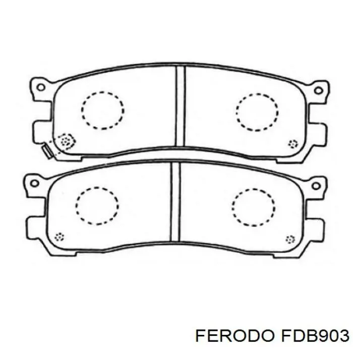 Задні гальмівні колодки FDB903 Ferodo