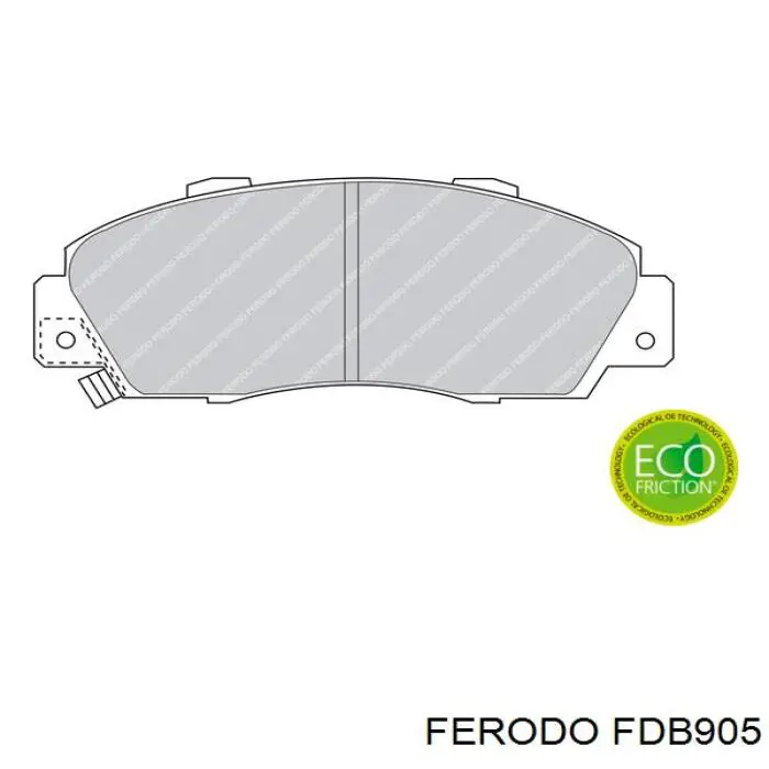 FDB905 Ferodo колодки гальмівні передні, дискові