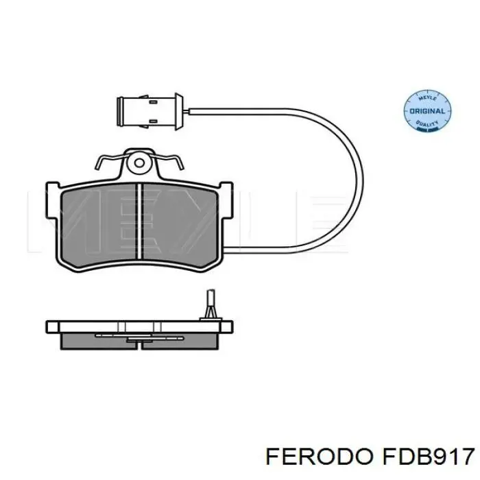 Задні гальмівні колодки Ferodo FDB917 ціна, від 8.67 USD