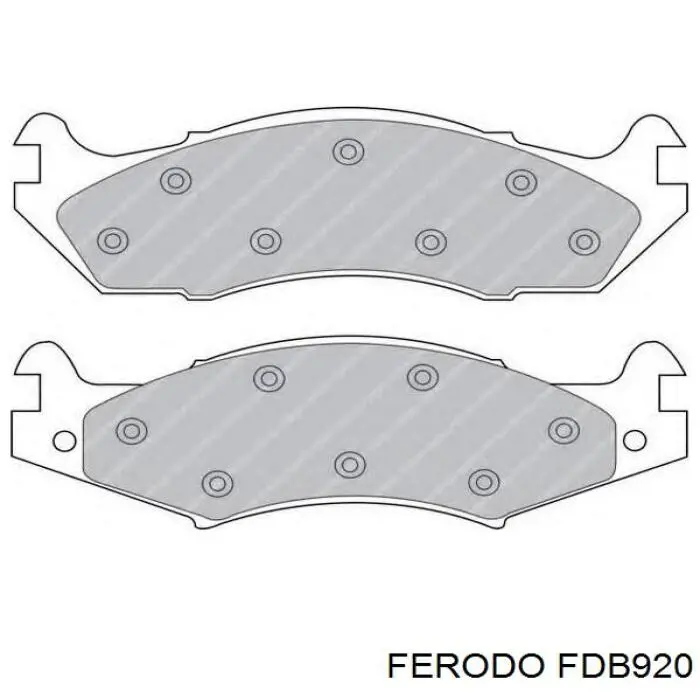 FDB920 Ferodo колодки гальмівні передні, дискові