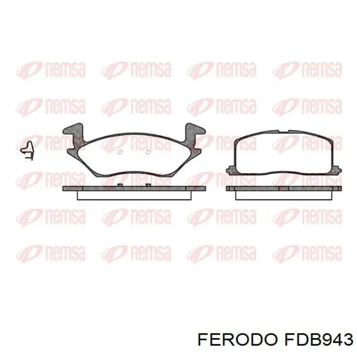 Гальмівні колодки Ferodo FDB943 ціна, від 16.38 USD