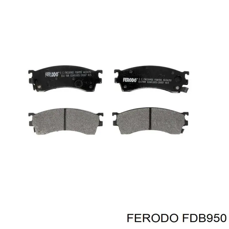 FDB950 Ferodo колодки гальмівні передні, дискові