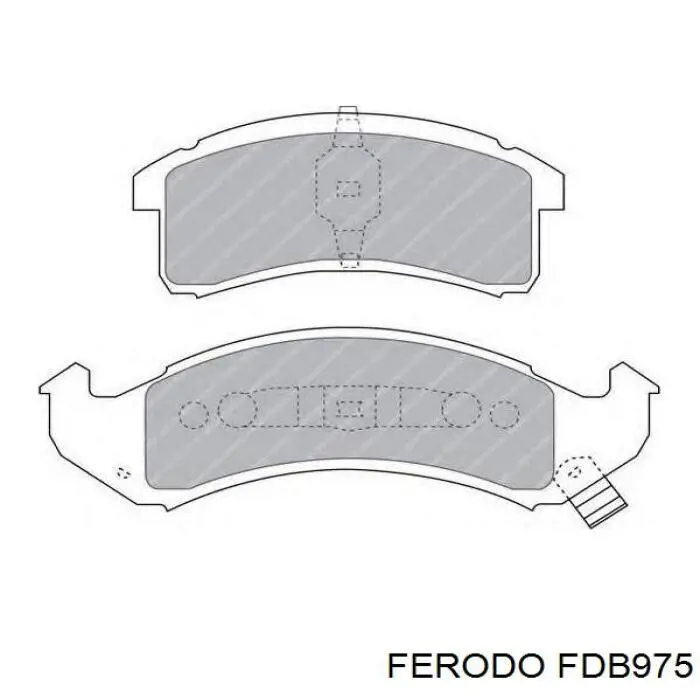 FDB975 Ferodo колодки гальмівні передні, дискові