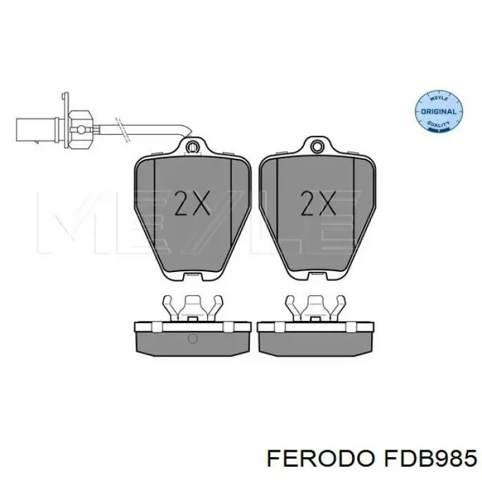 FDB985 Ferodo колодки гальмівні передні, дискові