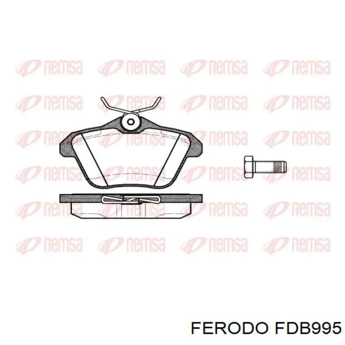 Задні дискові колодки Ferodo FDB995
