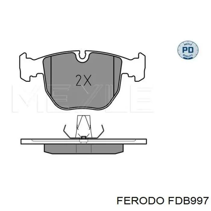 Купити FDB997 Ferodo Колодки гальмівні передні, дискові