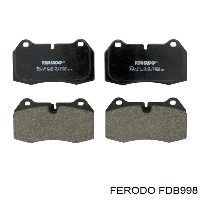 FDB998 Ferodo колодки гальмівні передні, дискові