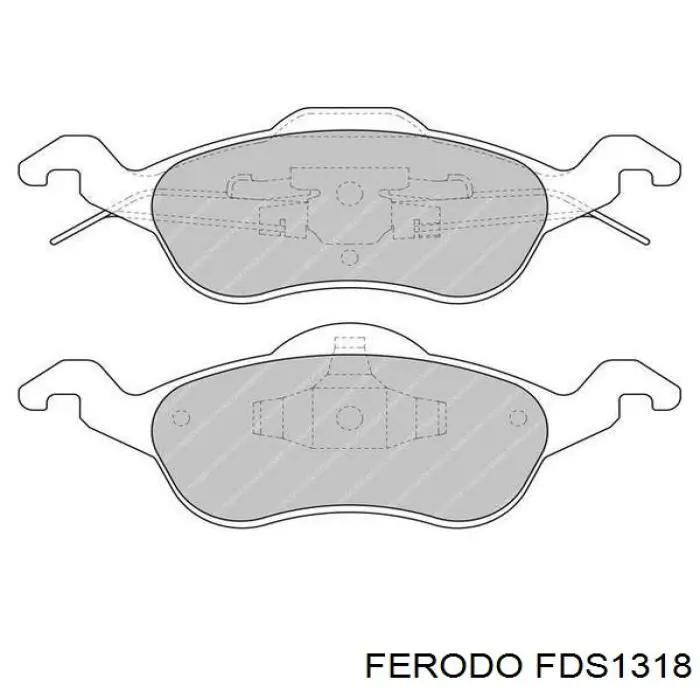 Колодки гальмівні передні, дискові FDS1318 Ferodo