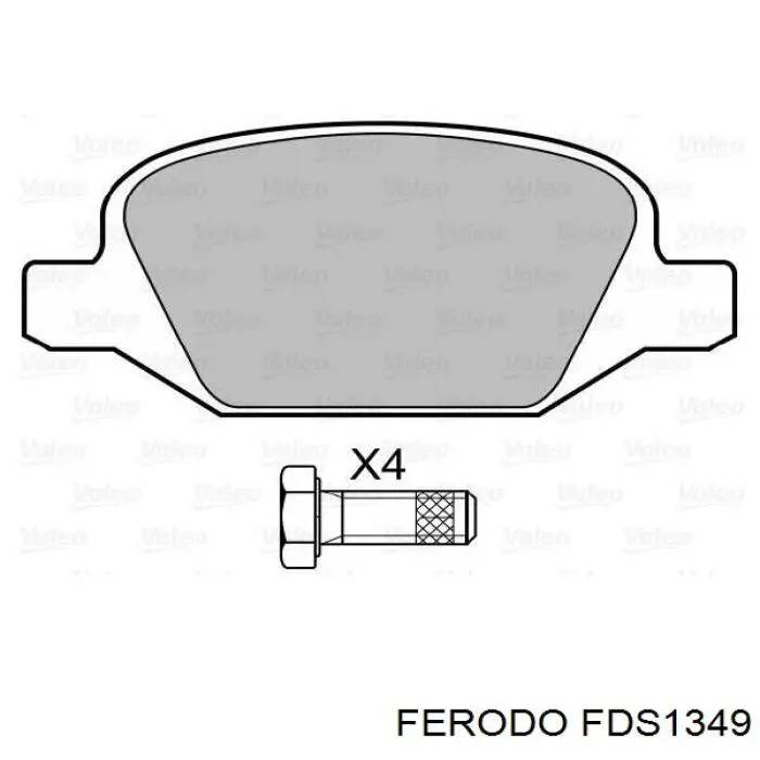 FDS1349 Ferodo колодки гальмові задні, дискові