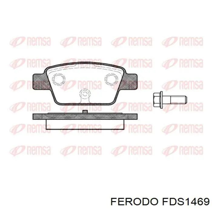 FDS1469 Ferodo колодки гальмові задні, дискові