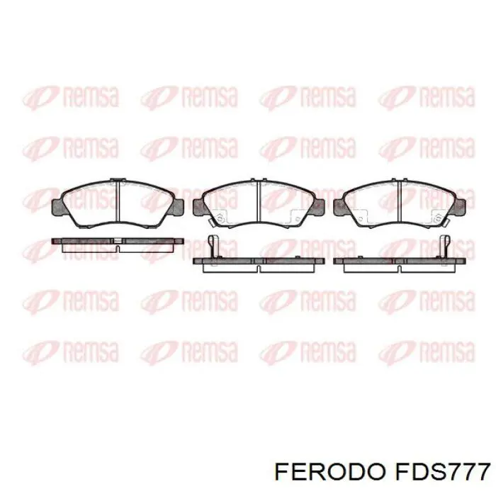 FDS777 Ferodo колодки гальмівні передні, дискові