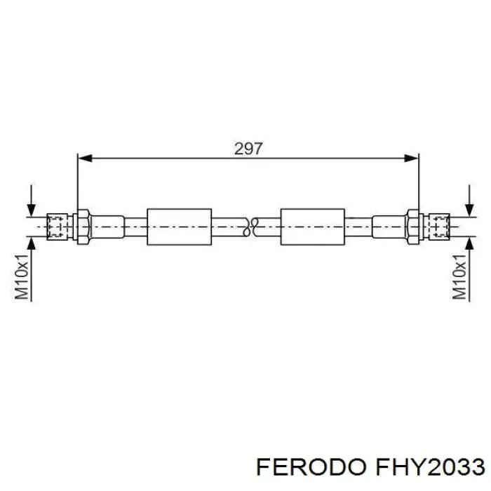 FHY2033 Ferodo шланг гальмівний задній