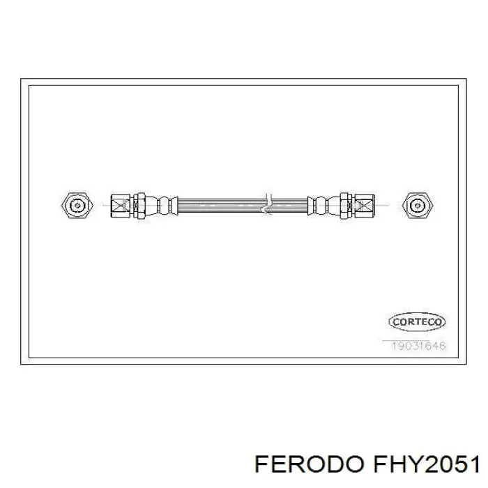 Шланг гальмівний задній Ferodo FHY2051 ціна, від 4.39 USD