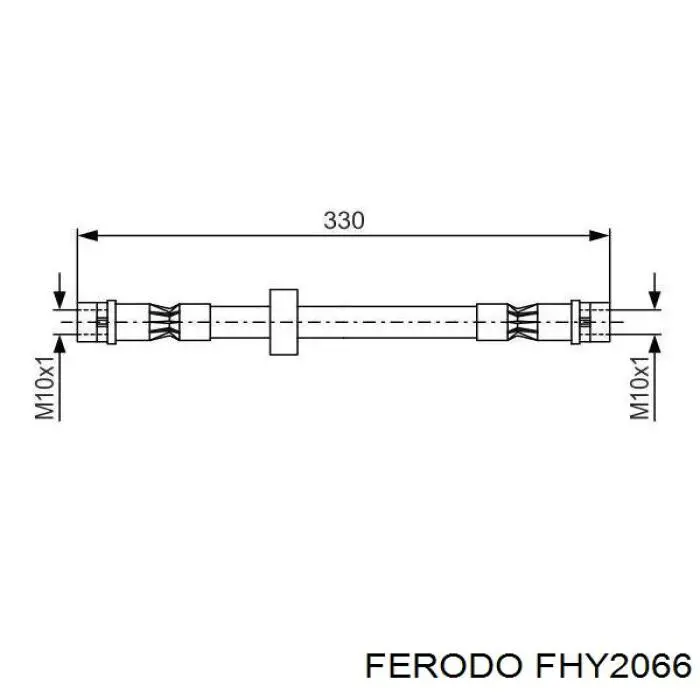 FHY2066 Ferodo шланг гальмівний передній