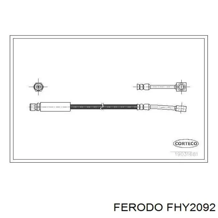 FHY2092 Ferodo шланг гальмівний передній