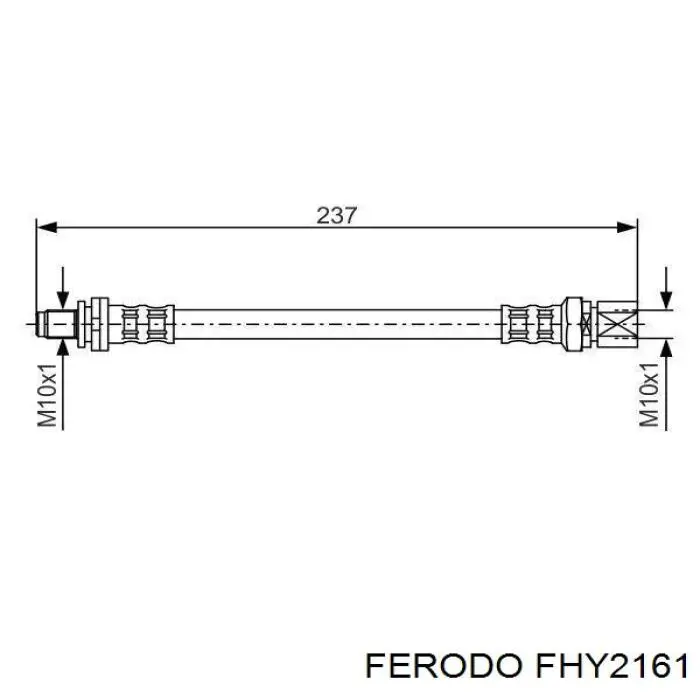 FHY2161 Ferodo шланг гальмівний задній