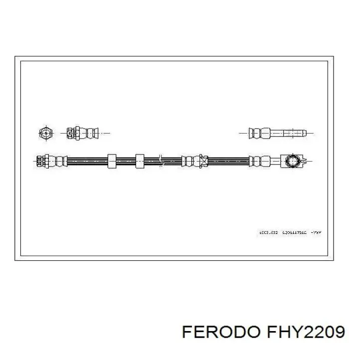 Шланг гальмівний передній Ferodo FHY2209 ціна, від 10.64 USD
