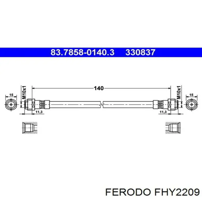 Купити FHY2209 Ferodo Гальмівні шланги передні