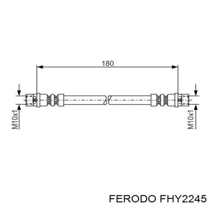 FHY2245 Ferodo шланг гальмівний задній
