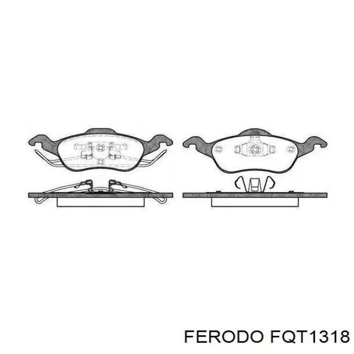 Передні тормозні колодки FQT1318 Ferodo
