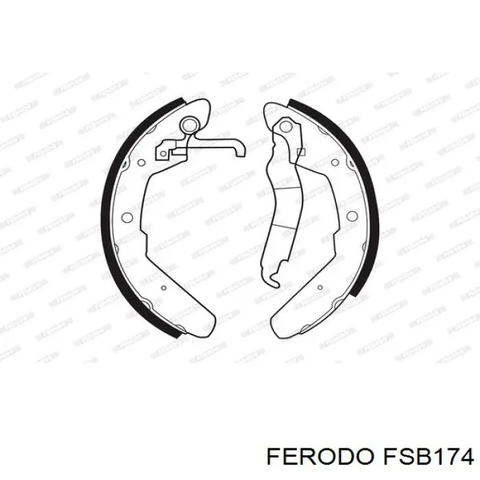 FSB174 Ferodo колодки гальмові задні, барабанні