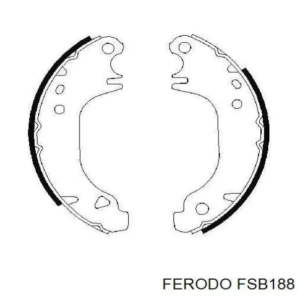 Колодки гальмові задні, барабанні Ferodo FSB188 ціна, від 15.19 USD