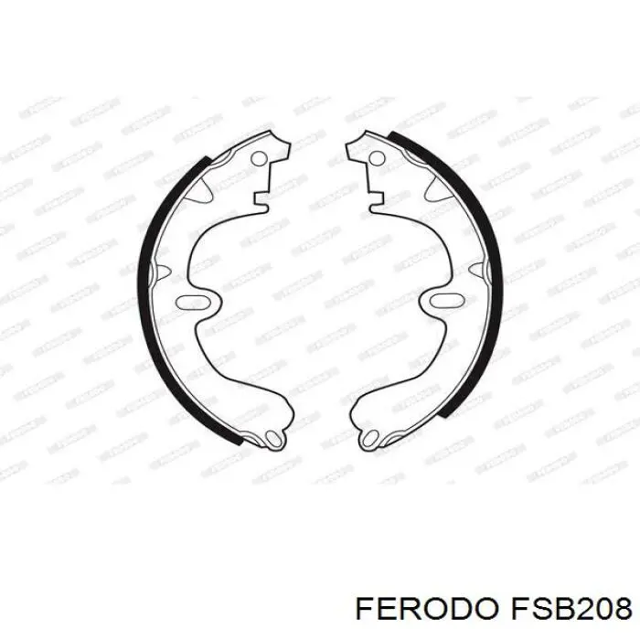 Колодки гальмові задні, барабанні Ferodo FSB208 ціна, від 17.73 USD