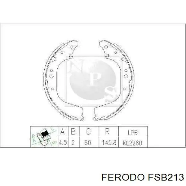 Купити FSB213 Ferodo Колодки гальмові задні, барабанні