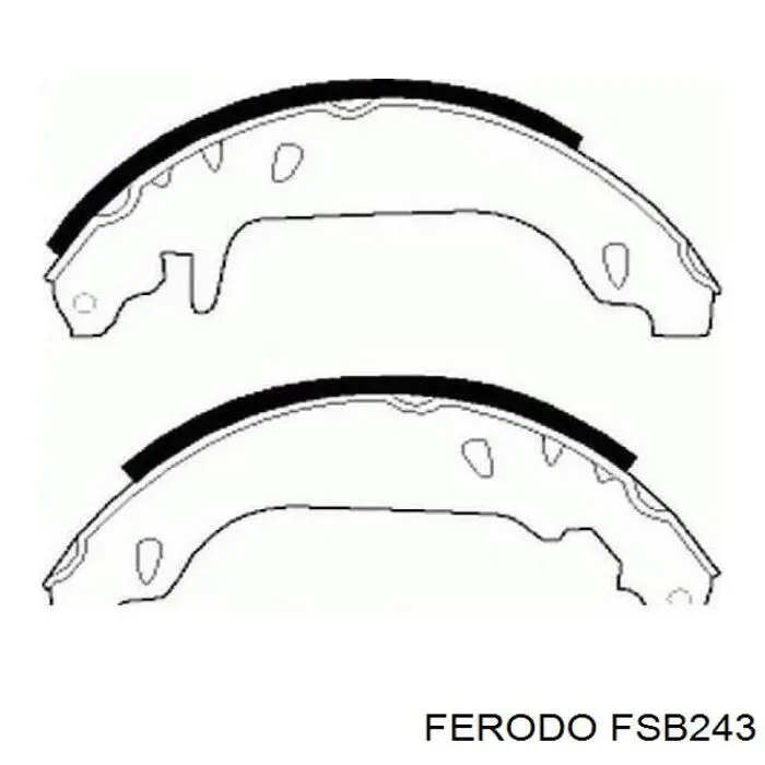 FSB243 Ferodo колодки гальмові задні, барабанні