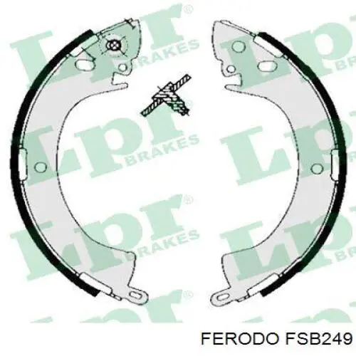 Колодки гальмові задні, барабанні Ferodo FSB249 ціна, від 26.24 USD