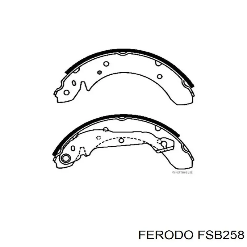 FSB258 Ferodo Колодки гальмівні задні, барабанні