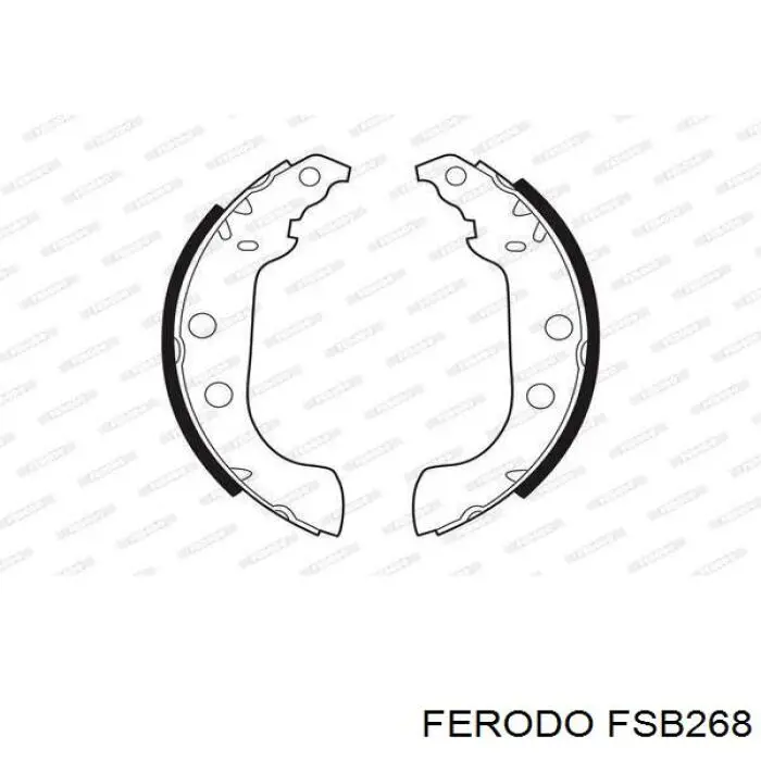 FSB268 Ferodo колодки гальмові задні, барабанні