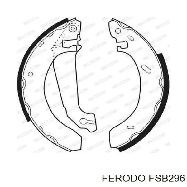FSB296 Ferodo колодки гальмові задні, барабанні