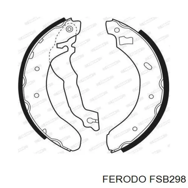 Колодки гальмові задні, барабанні FSB298 Ferodo