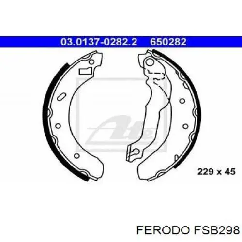Колодки гальмові задні, барабанні Ferodo FSB298 ціна, від 24.79 USD