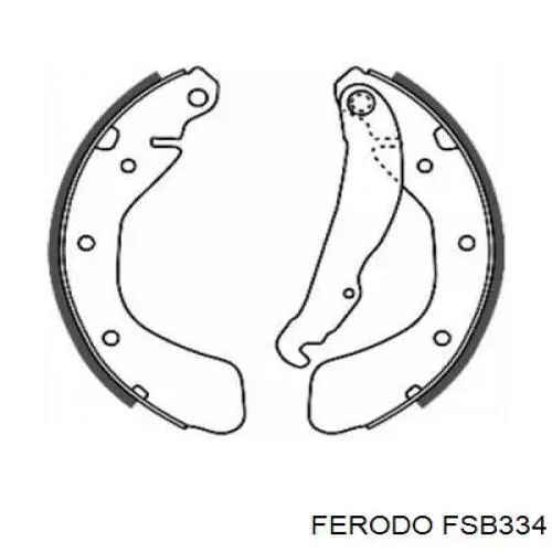 FSB334 Ferodo колодки гальмові задні, барабанні