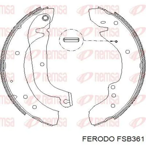 Колодки гальмові задні, барабанні FSB361 Ferodo