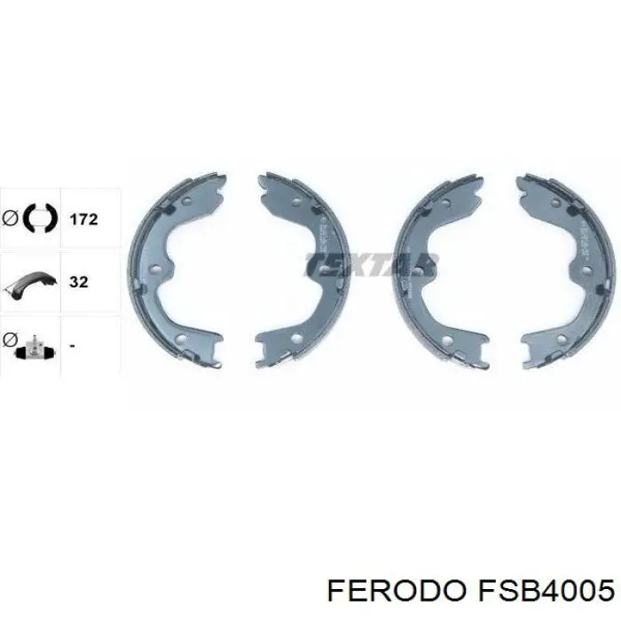 FSB4005 Ferodo колодки ручника/стоянкового гальма