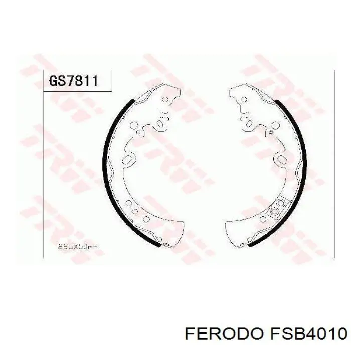 Колодки гальмові задні, барабанні Ferodo FSB4010 ціна, від 45.24 USD
