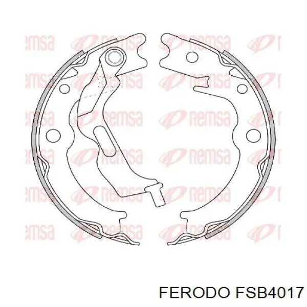 Колодки ручника / стоянкового гальма Ferodo FSB4017 ціна, від 17.87 USD