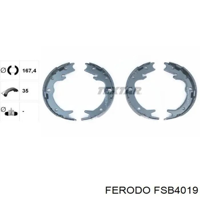 Колодки ручника / стоянкового гальма Ferodo FSB4019 ціна, від 21.65 USD