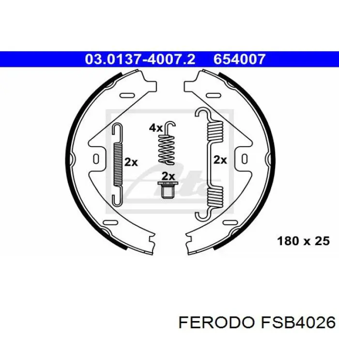 FSB4026 Ferodo колодки ручника/стоянкового гальма