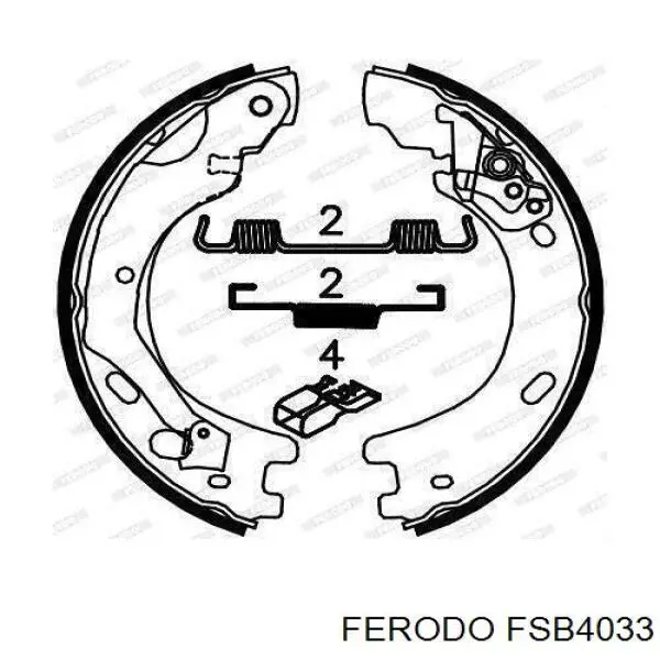 FSB4033 Ferodo колодки ручника/стоянкового гальма