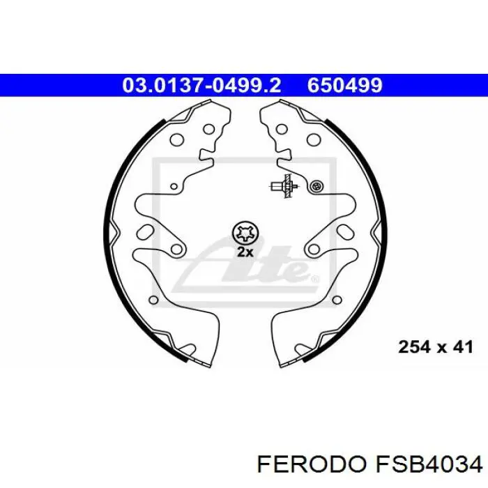 Колодки гальмові задні, барабанні FSB4034 Ferodo