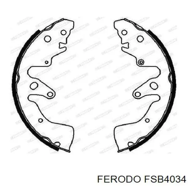 Колодки гальмові задні, барабанні Ferodo FSB4034 ціна, від 34.43 USD