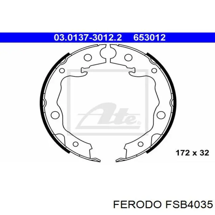 Колодки ручника FSB4035 Ferodo