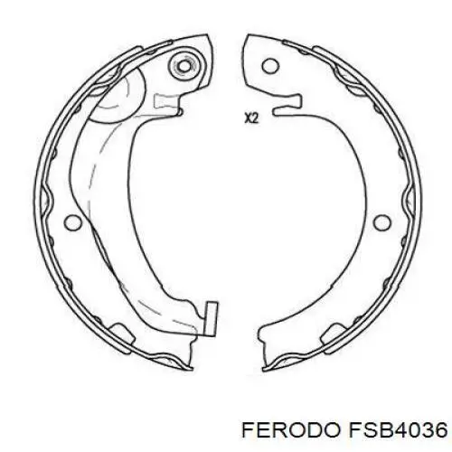 Купити FSB4036 Ferodo Гальмівні колодки гальма стоянки
