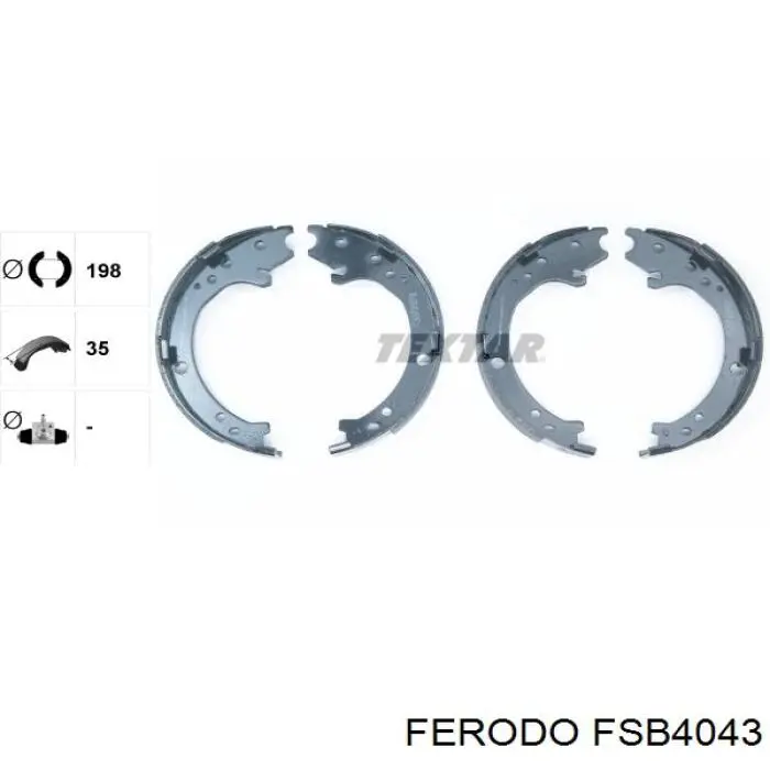 Купити FSB4043 Ferodo Гальмівні колодки гальма стоянки
