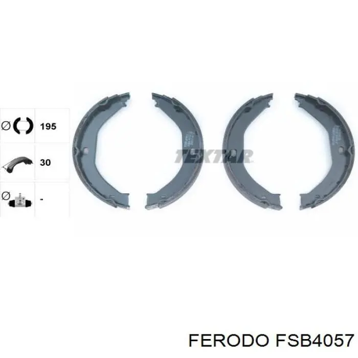 Колодки ручника / стоянкового гальма Ferodo FSB4057 ціна, від 35.53 USD
